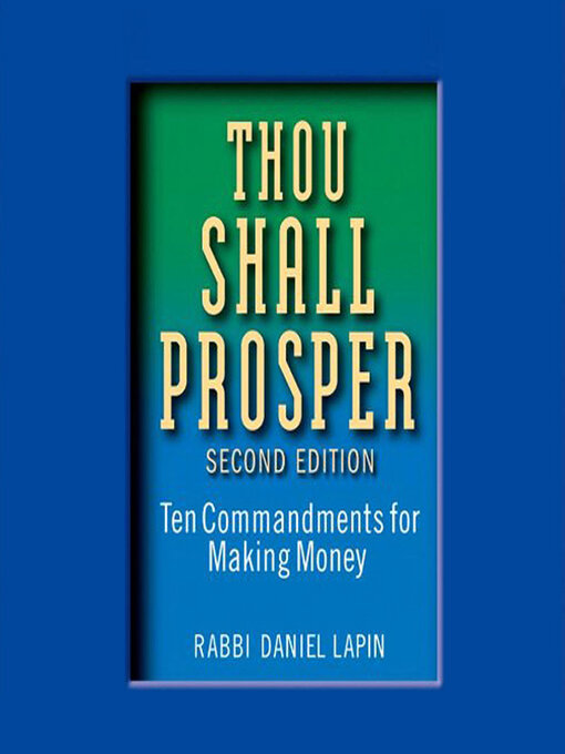 Title details for Thou Shall Prosper by Daniel Lapin - Wait list